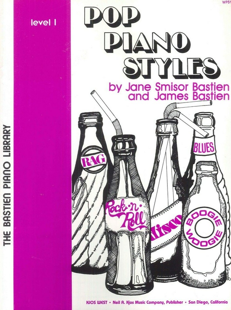 Pop Piano Styles Solo Songbook Level I Bastien 1980 Blues Jazz Rock Rag Disco