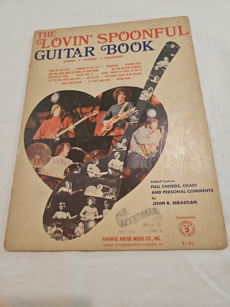 The Lovin Spoonful Guitar Book Instrument Lessons Music Softcover Vintage 1967