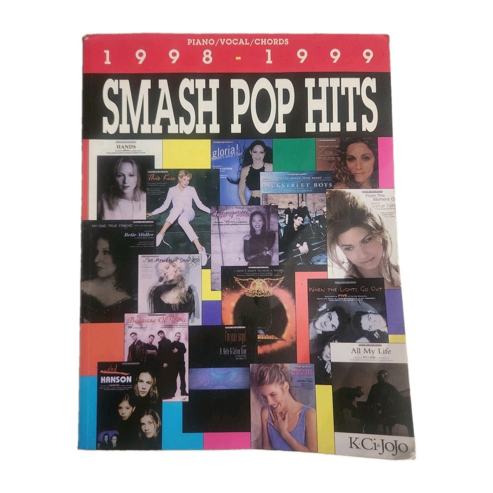 1998-1999 Smash Pop Hits Sheet Music Song Book Piano Vocals Chords