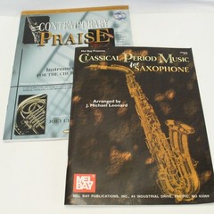 Saxophone Contemporary Praise & Classical Music Music Book Lot of 2