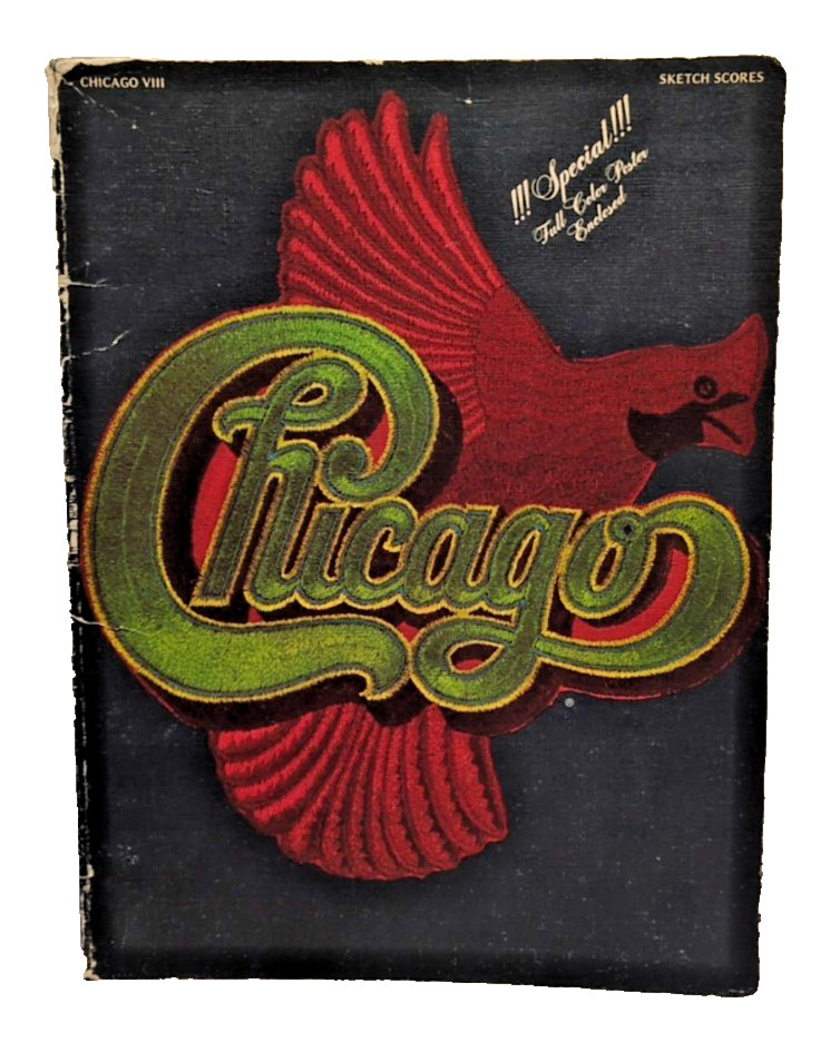 Chicago VIII Sketch Scores POSTER Sheet Music Song Book Piano 70s Rock M15