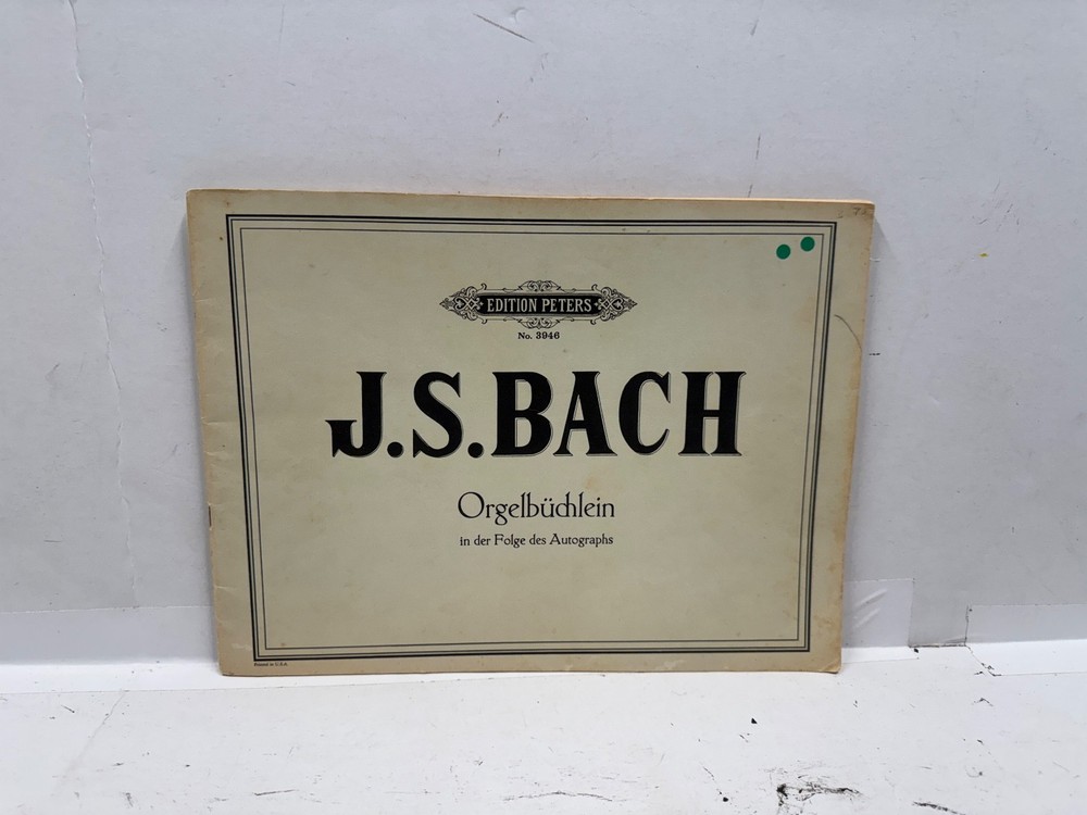 J.S. Bach Orgelbüchlein Edition Peters No. 3946 Organ Sheet Music Book