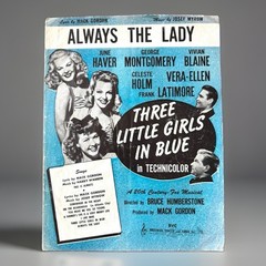 Always the Lady Sheet Music Three Little Girls in Blue Movie Fox Musical 1946