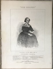 « THE PASTURE  » SWEDISH FOLK SONG SHEET MUSIC W/ LITHOGRAPH OF JENNY LIND VG+