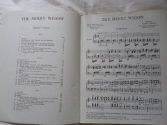 Franz Lehar THE MERRY WIDOW Vocal Score Sheet Music Verlag Operatic Society 1958