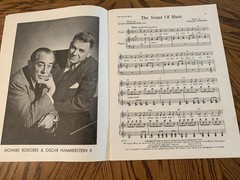 Vintage 1959 “Sound Of Music” Sheet Music Book With Piano & Vocal Scores,6 Songs