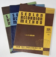 Sedlon Accordion Method Books One Two & Three 1939 Instruction Program Trio