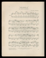 ARABOLA Karl Hendrix 1904 Arabian Oriental PIANO MARCH SOLO Vintage Sheet Music