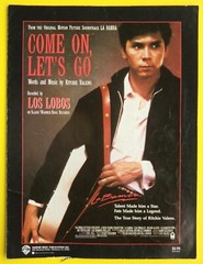 Come On Lets Go Sheet Music Piano La Bamba Movie Soundtrack Theme WB USA SELLER