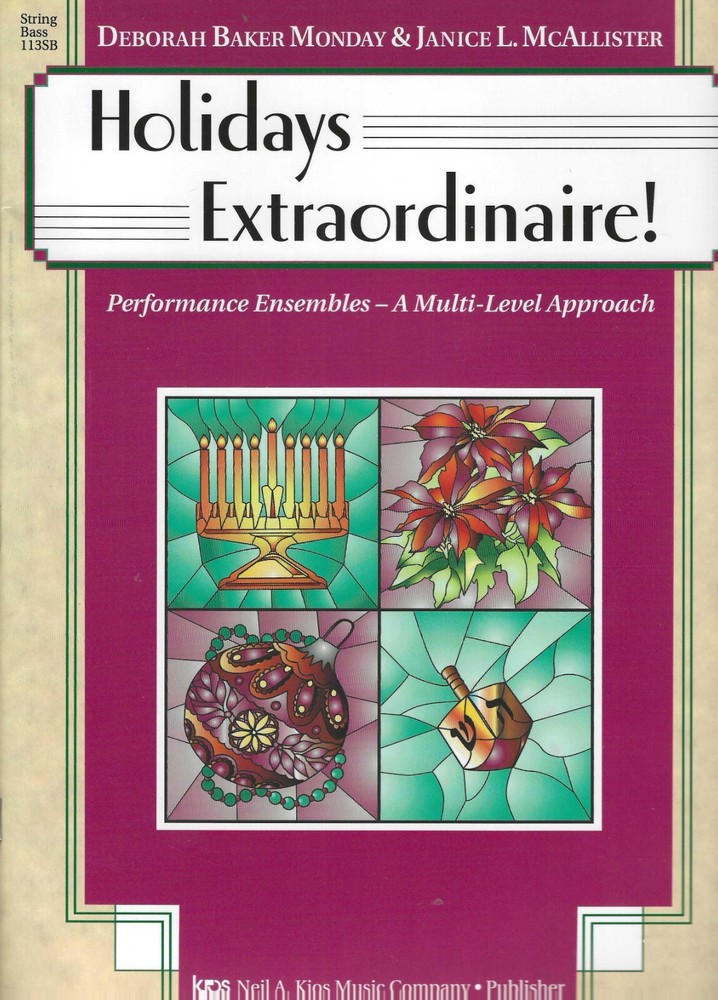 Music Book String Bass Holidays Extraordinaire! A Multi Level Approach