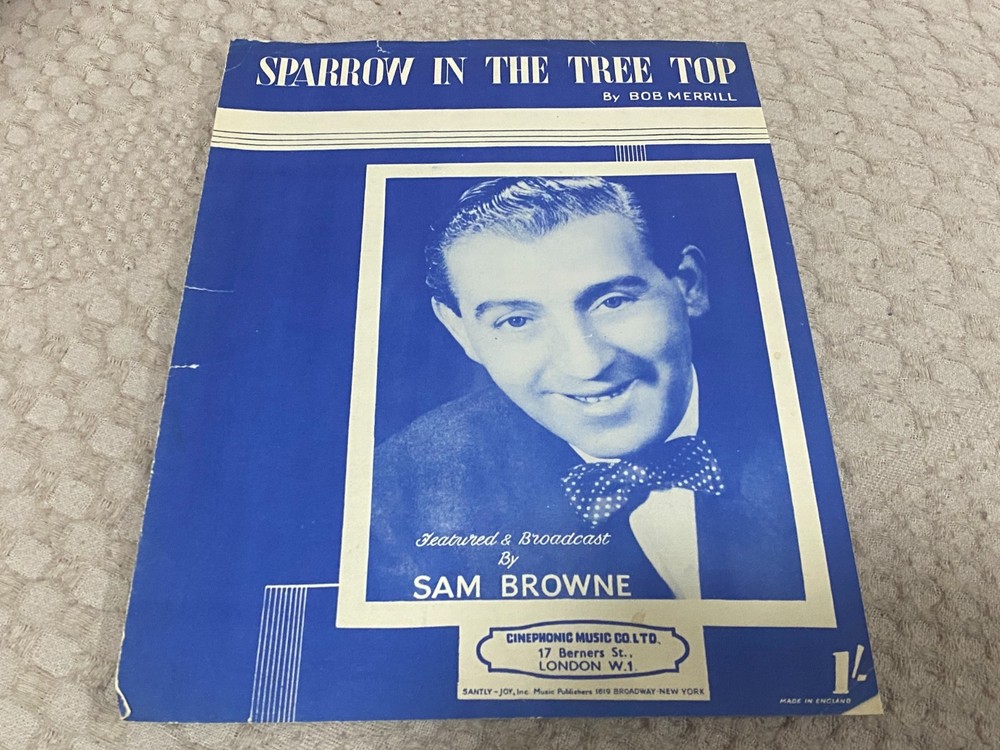 SMF26 SHEET MUSIC – SPARROW IN THE TREE TOP : SAM BROWNE