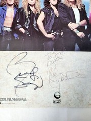 WHITESNAKE Is This Love Music Sheet 1987 Signed Vivian Campbell Rudy Sarzo