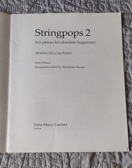 Stringpops 2 Fun Pieces For Beginners Violin Cello and Piano, Wilson & Ranger