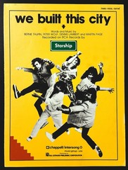 1985 JEFFERSON STARSHIP « WE BUILT THIS CITY » SHEET MUSIC – ROCK ERA GRACE SLICK