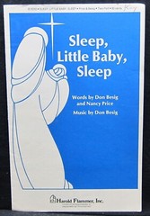 Sleep Little Baby Sleep – Don Besig & Nancy Price – Sheet Music 1987