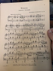 P 1898 9×12 Exotic Instrumental Sheet Music MIMOSA JAPANESE SERENADE