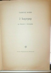 Clarinet & Piano: 2 Caprices by Tadeusz Baird New Unplayed