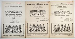 Arnold Schoenberg – Choral Works 3‑Piece Lot SATB A Cappella • Peters/ Schirmer