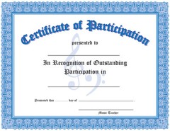 Certificate of Outstanding Achievement in the Study of Piano – Publisher Ships!