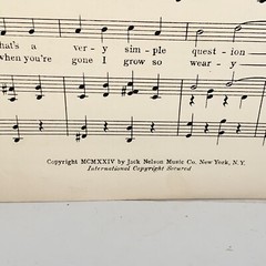 Antique 1924 From One Till Two (I Always Dream Of You) Sheet Music