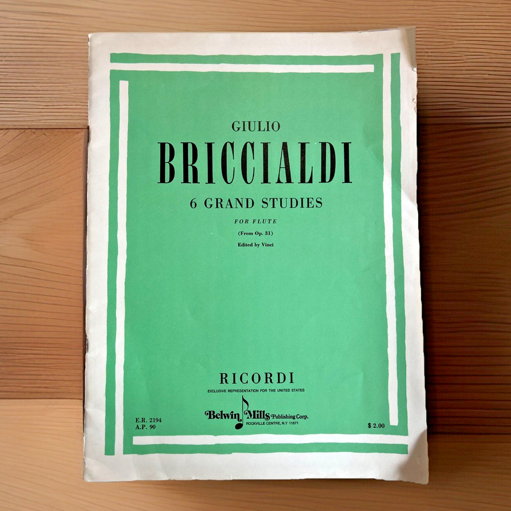 Giulio Briccialdi ~ Op. 31 ~ 6 Grand Studies ~ Flute ~ Italy ~ 1971
