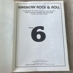 American Rock & Roll Rare Music & Lyrics From The 50&rsquo;s 60&rsquo;s Sheet Music Vol Six
