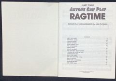 vtg song book, Anyone Can Play Ragtime, Thomas, 1956 – Ships Free