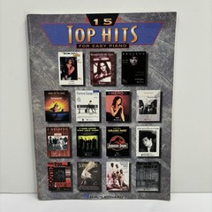 1990s 15 Top Hits Hal Leonard Easy Piano Songbook Sheet Music Book Vtg. Good