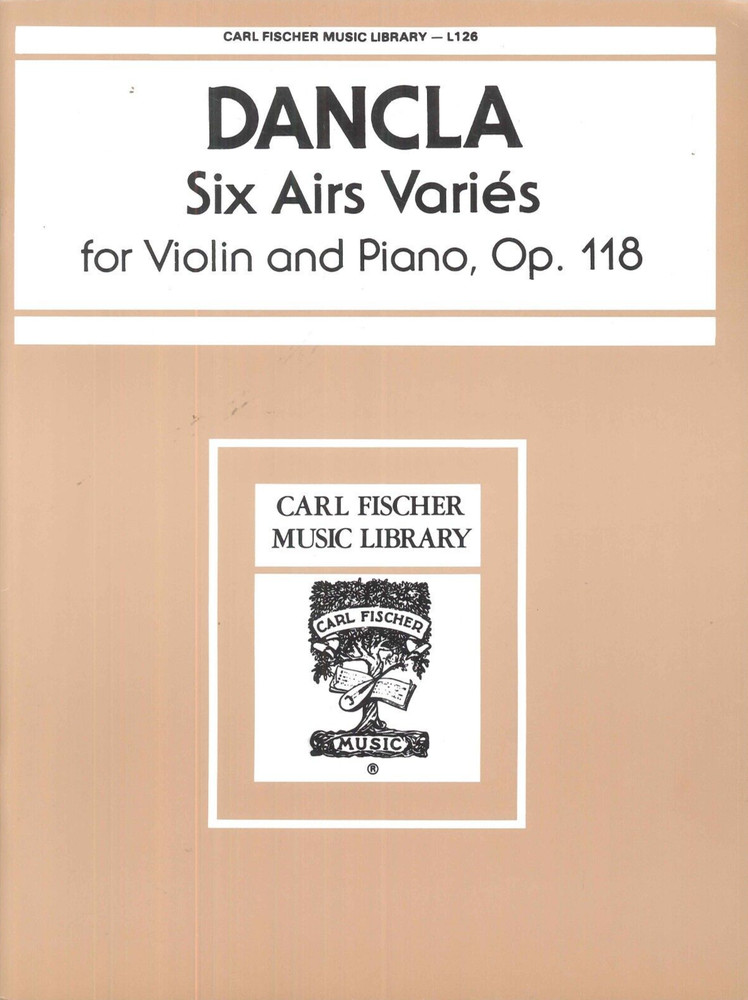 Dancla 6 Airs Varies Op 118 Sheet Music For Violin & Piano 1912 Fischer #L126