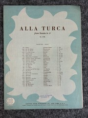 Alla Turca Sheet Music W. A. Mozart Century P. Solo 1702