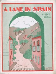 A Lane In Spain,1926, vintage sheet music