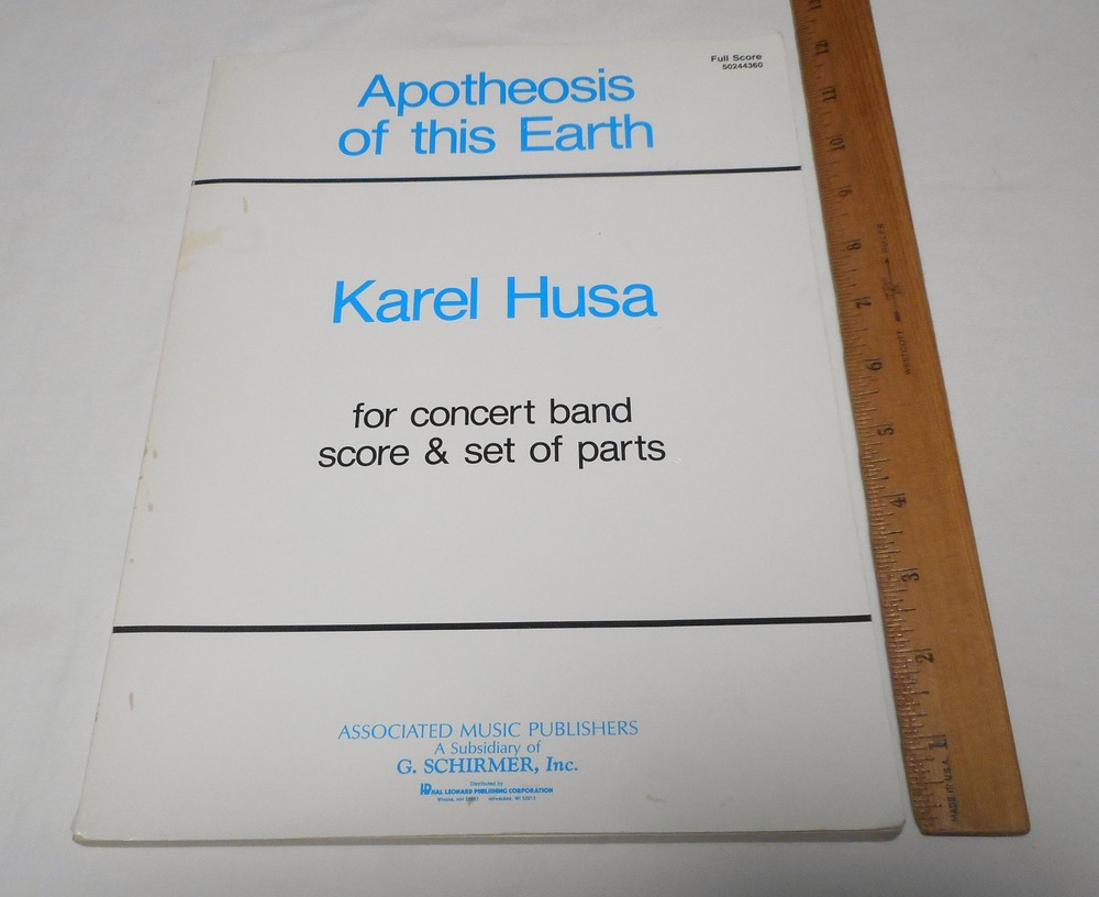 Apotheosis of this Earth for Concert Band by Karel Husa Full Score 1971