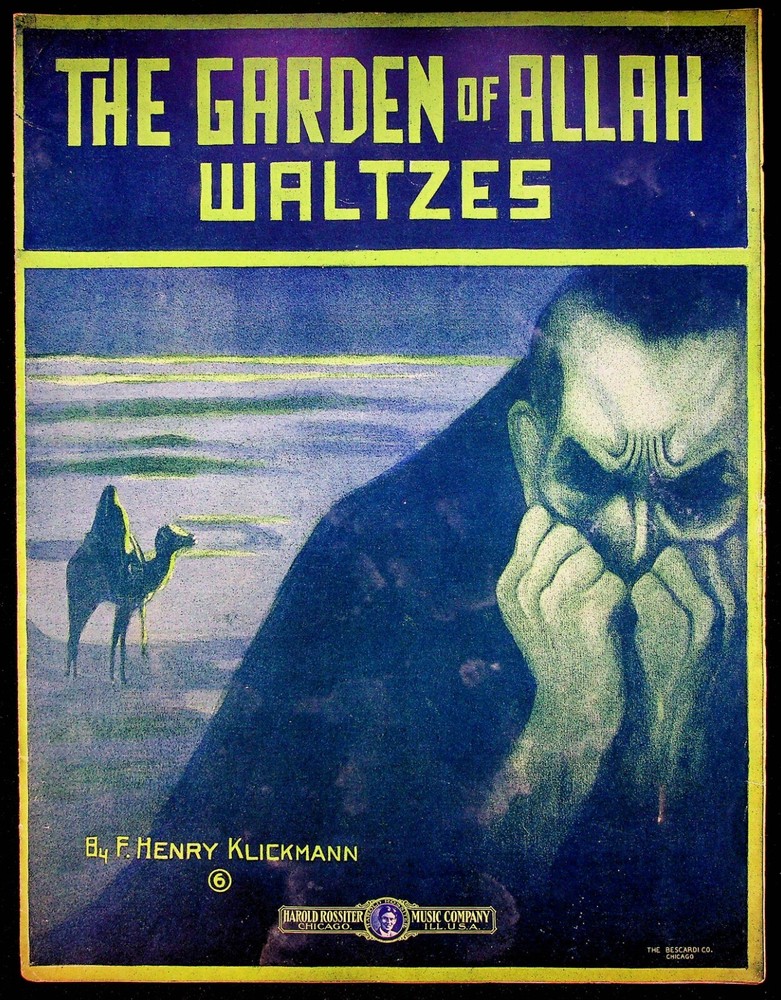 1912 The Garden of Allah Waltzes Antique Sheet Music Arab Desert Camel Chicago