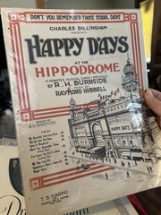 1919 11×14 Revue Sheet Music HAPPY DAYS AT THE HIPPODROME ‘School Days’