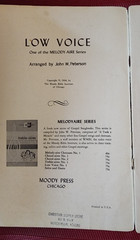 1954 Moody Bible Institute Press LOW VOICE NO.1 Gospel Music Songbook pb
