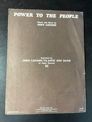 John Lennon sheet music POWER TO THE PEOPLE (1971) THE BEATLES 3679