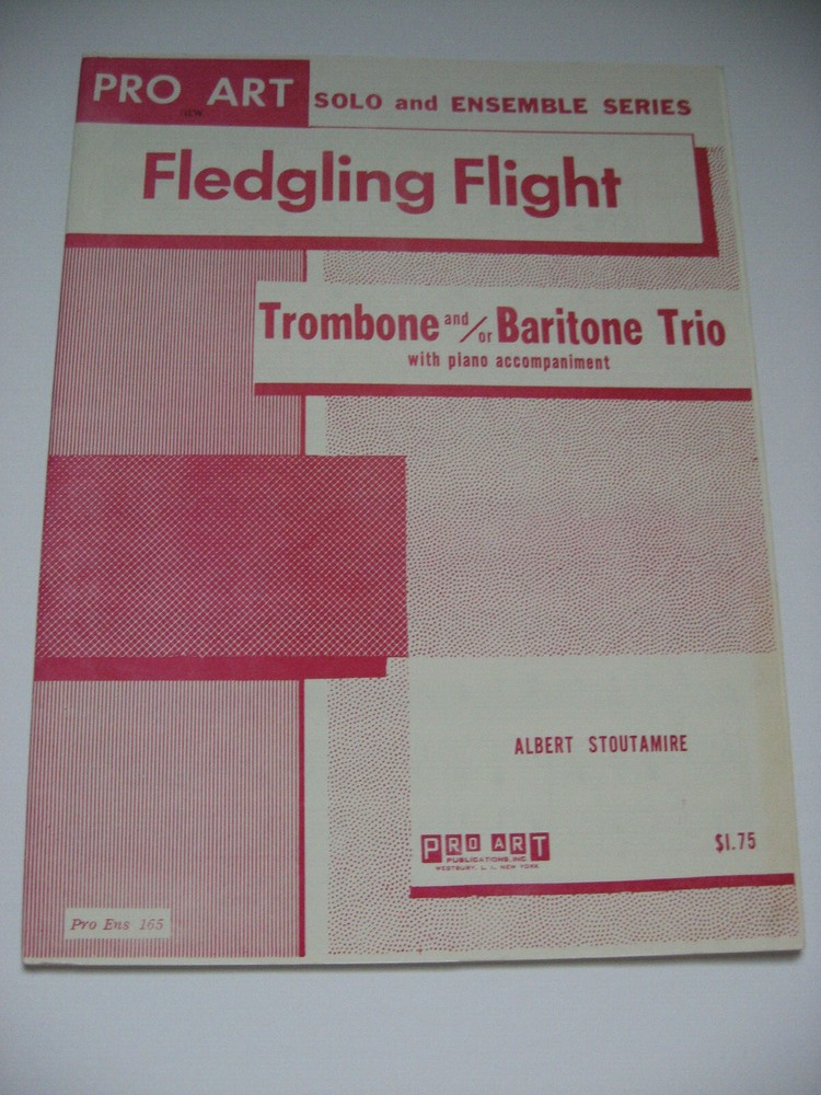 Fledgling Flight Trombone and or Baritone Trio with Piano Sheet Music Stoutamire