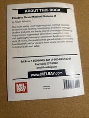 Electric Bass Method Volume 2 by roger-filiberto With Online Access Very Good