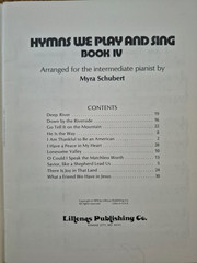 HYMNS WE PLAY AND SING, Book 4 Intermediate Piano, Myra Schubert, Lillenas 1978