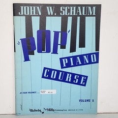 Vintage 1954 John Schaum Pop Piano Course Volume 3 Sheet Music Instruction Book