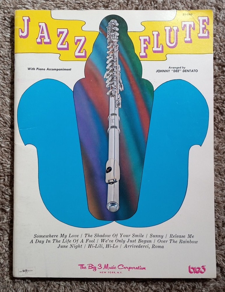 1972 JAZZ FLUTE w/Piano Accompaniment BIG-3 USA