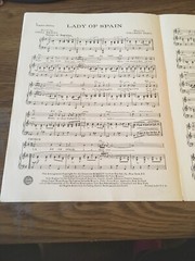 Vintage Sheet Music – Lady of Spain, Les Paul and Mary ford 1954