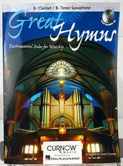 Great Hymns Play Along Book w Audio CD Clarinet Tenor Saxophone Sheet Music