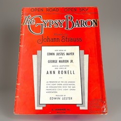 Open Road Open Sky VTG Sheet Music 1940 The Gypsy Baron Ann Ronel Johann Strauss