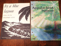 2 PIANO SOLOS, EARLY INTERMEDIATE. BY A BLUE LAGOON & APPALACHIAN SUNRISE
