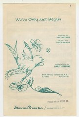 Choral Music: We&rsquo;ve Only Just Begun -S.A.B. – Qty.10 – Shawnee Press (D-146)