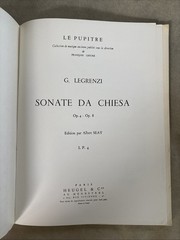 Giovanni Legrenzi- X Sonate de Chiesa Op. 4 & 8 Le Pupitre Heugel Score & Parts