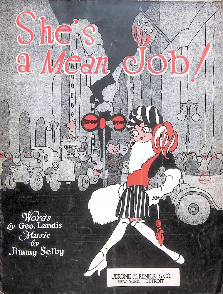 She&rsquo;s A Mean Job Sheet Music Jimmy Selby George Landis 1921 Fox Trot Flapper