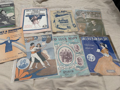 Vintage 1910&rsquo;s-1940&rsquo;s Large Sheet Music Lot Of 220+ Mainly early, Rag WW1 girls
