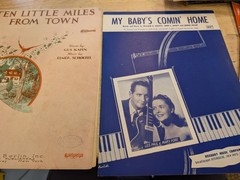 Lot of 10 antique vintage sheet music folios – different songs 1920s-1950s Lot 4